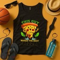 This Guy Makes The Best Pizza Tank Top thumb 4