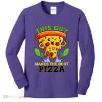 This Guy Makes The Best Pizza Kids Long Sleeve Shirt thumb 0