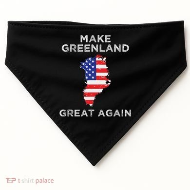 Trump Greenland Make Great Again Map USA-Made Doggie Bandana