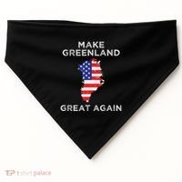 Trump Greenland Make Great Again Map USA-Made Doggie Bandana thumb 0