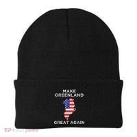 Trump Greenland Make Great Again Map Beanie thumb 0