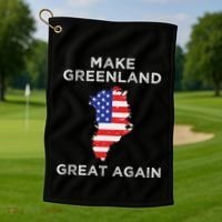 Trump Greenland Make Great Again Map Golf Towel thumb 1
