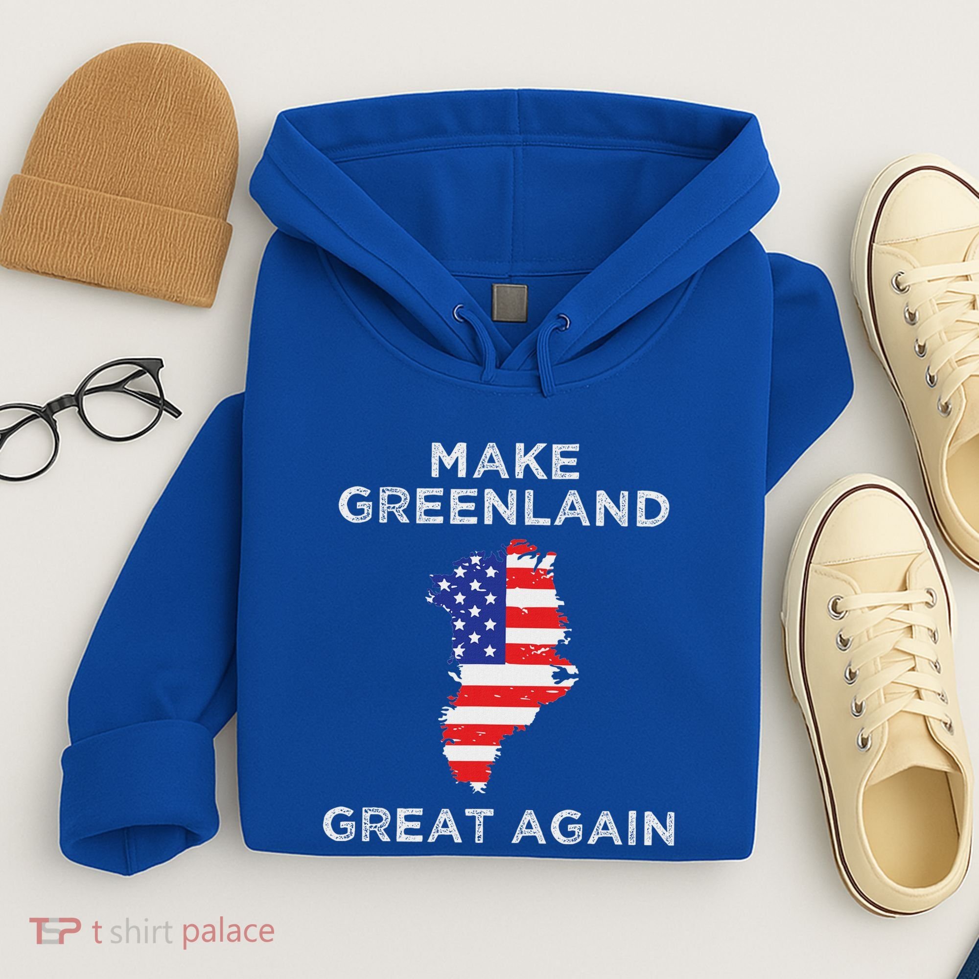 Trump Greenland Make Great Again Map Hoodie