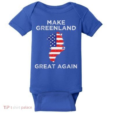 Trump Greenland Make Great Again Map Baby Bodysuit