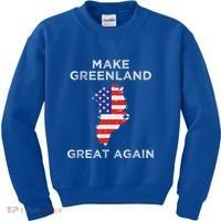 Trump Greenland Make Great Again Map Kids Sweatshirt thumb 0