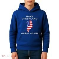 Trump Greenland Make Great Again Map Kids Hoodie thumb 4