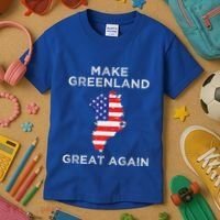 Trump Greenland Make Great Again Map Kids T-Shirt thumb 3