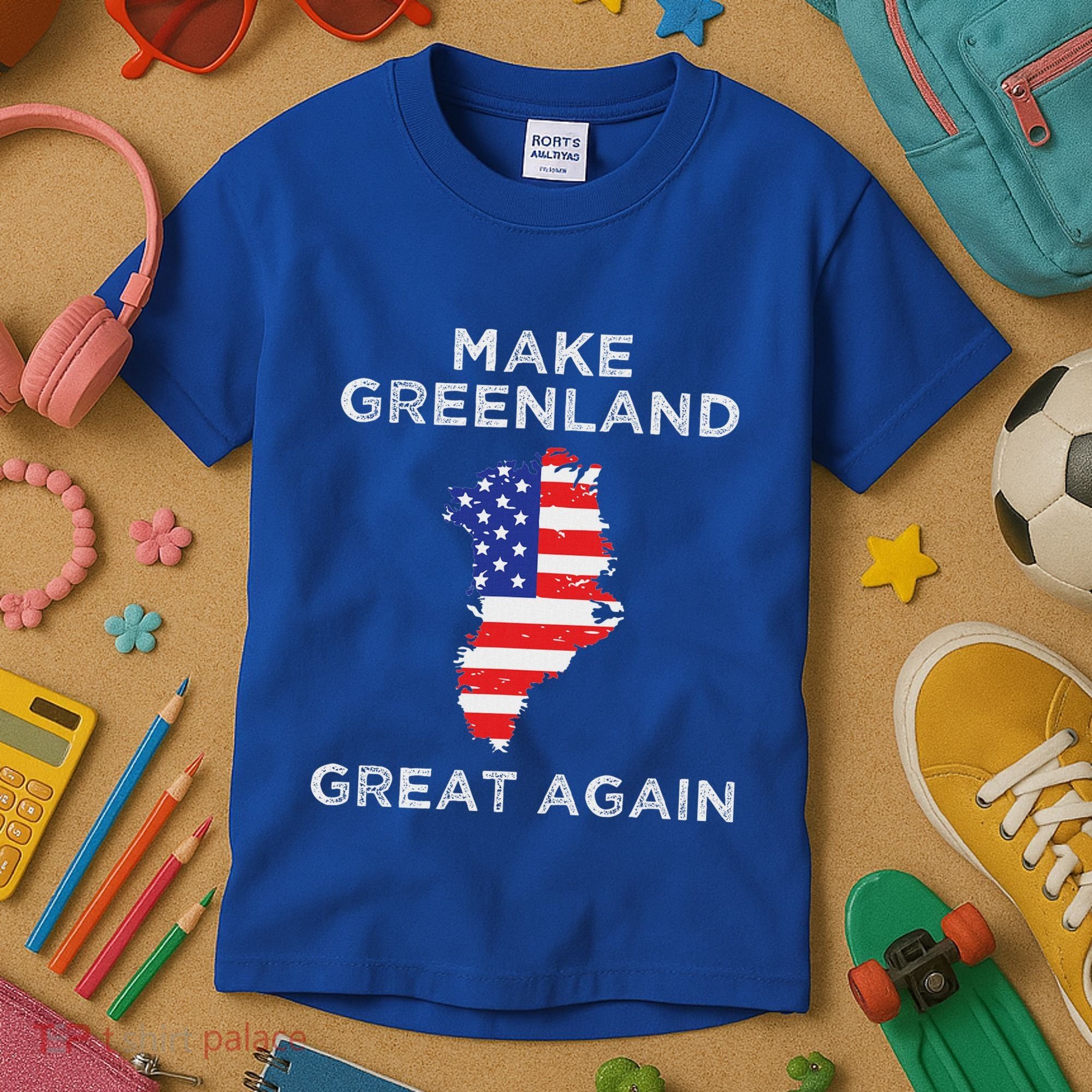 Trump Greenland Make Great Again Map Kids T-Shirt