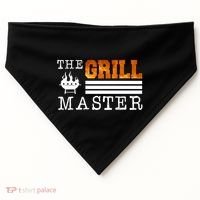 The Grill Master Bbq Barbecue Grillfather Grilling Sausage Gift USA-Made Doggie Bandana thumb 0