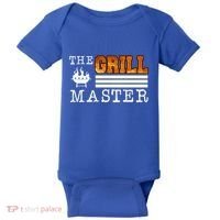 The Grill Master Bbq Barbecue Grillfather Grilling Sausage Gift Baby Bodysuit thumb 0