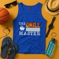 The Grill Master Bbq Barbecue Grillfather Grilling Sausage Gift Tank Top thumb 4