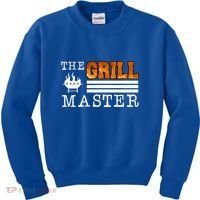 The Grill Master Bbq Barbecue Grillfather Grilling Sausage Gift Kids Sweatshirt thumb 0