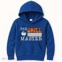 The Grill Master Bbq Barbecue Grillfather Grilling Sausage Gift Kids Hoodie thumb 0
