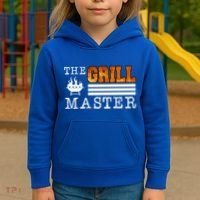 The Grill Master Bbq Barbecue Grillfather Grilling Sausage Gift Kids Hoodie thumb 3