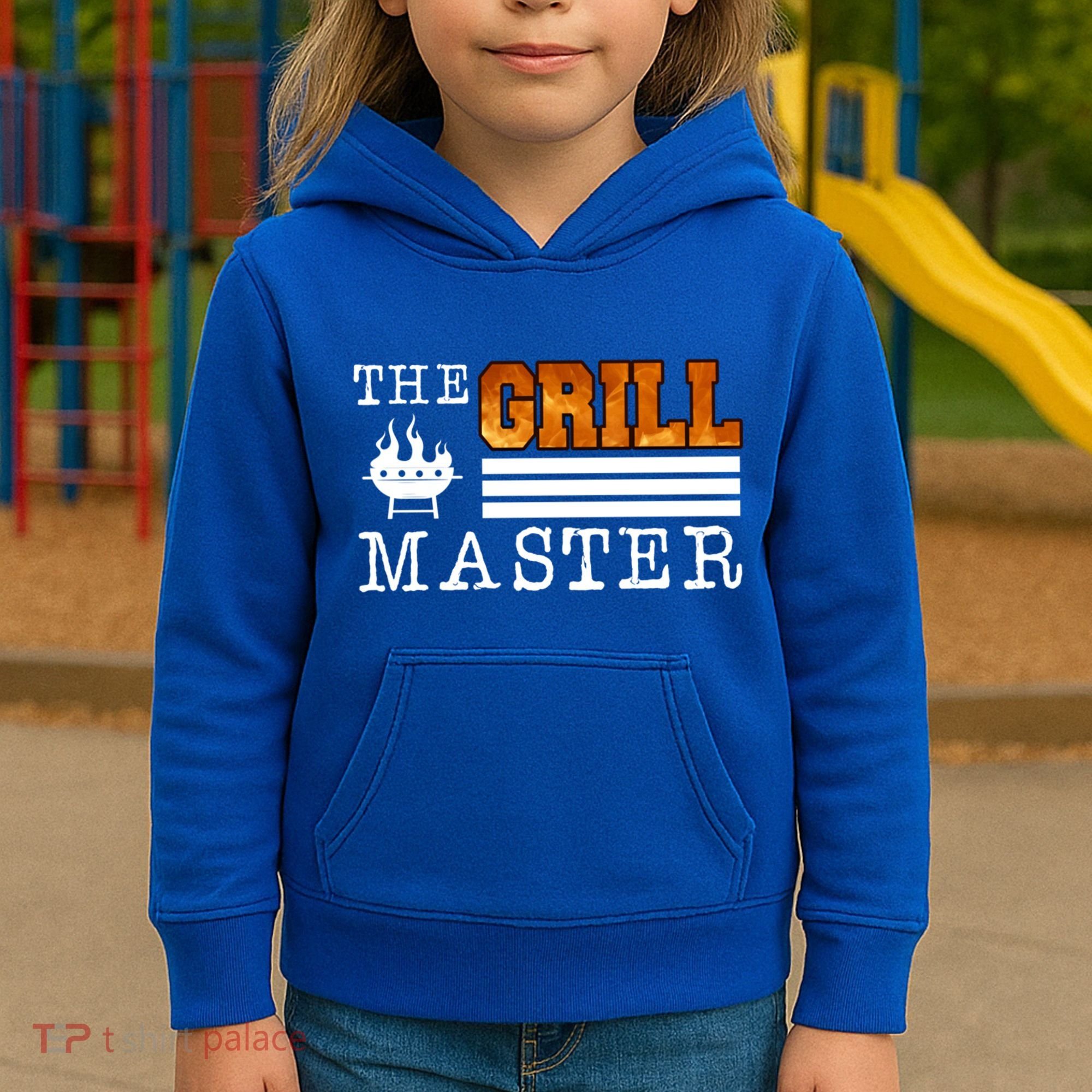 The Grill Master Bbq Barbecue Grillfather Grilling Sausage Gift Kids Hoodie