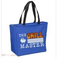 The Grill Master Bbq Barbecue Grillfather Grilling Sausage Gift Tote Bag thumb 2
