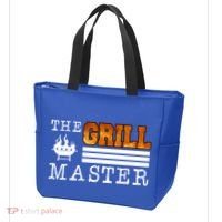 The Grill Master Bbq Barbecue Grillfather Grilling Sausage Gift Tote Bag thumb 3