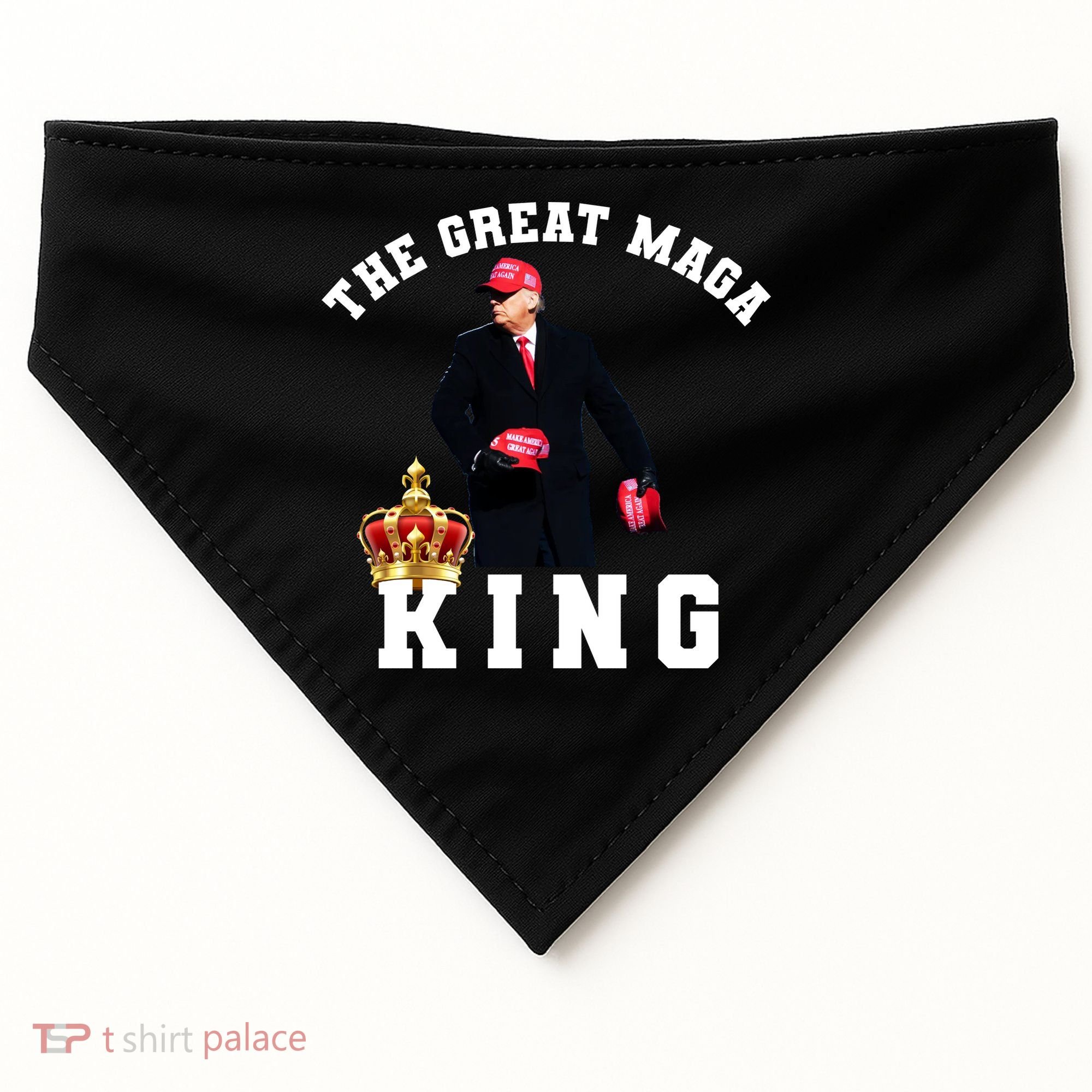 The Great MAGA King Trump 2024 USA USA-Made Doggie Bandana