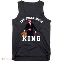 The Great MAGA King Trump 2024 USA Tank Top thumb 0
