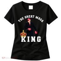 The Great MAGA King Trump 2024 USA Women's T-Shirt thumb 0