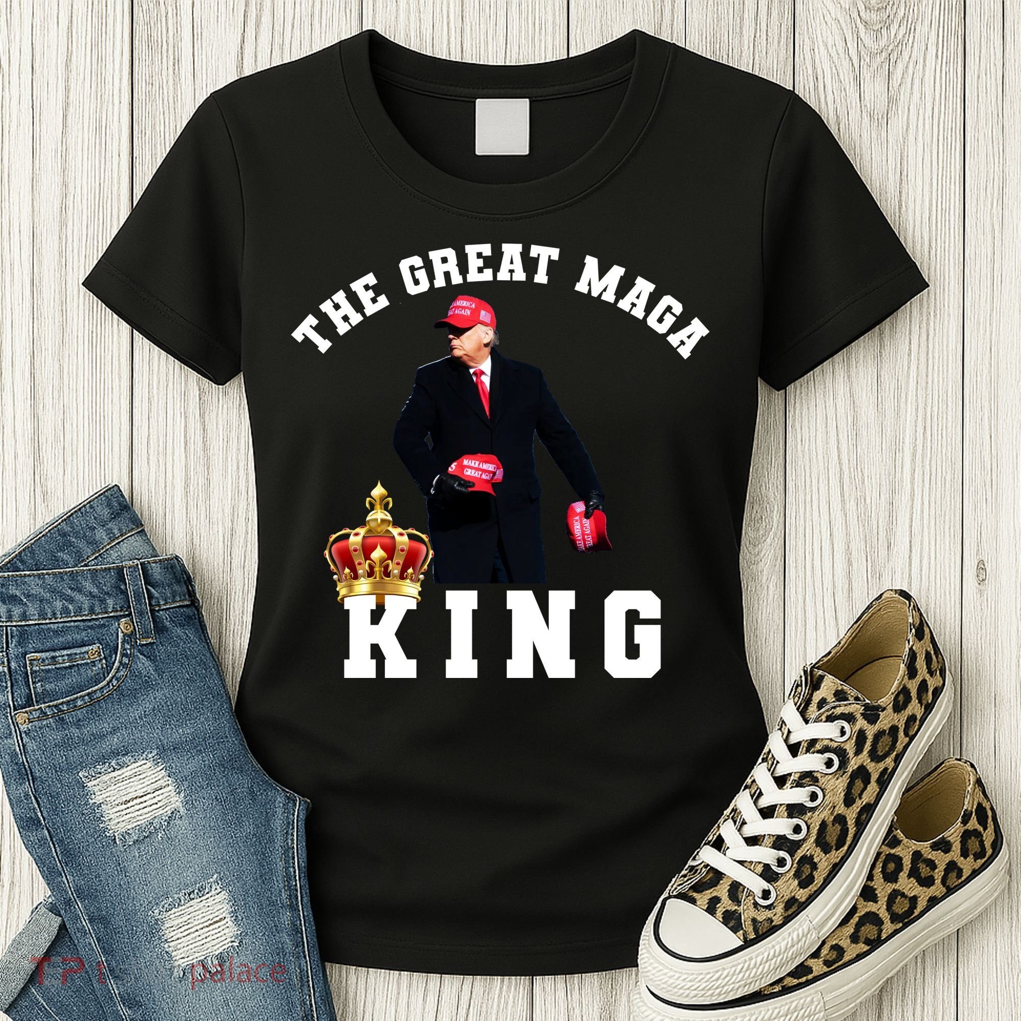 The Great MAGA King Trump 2024 USA Women's T-Shirt