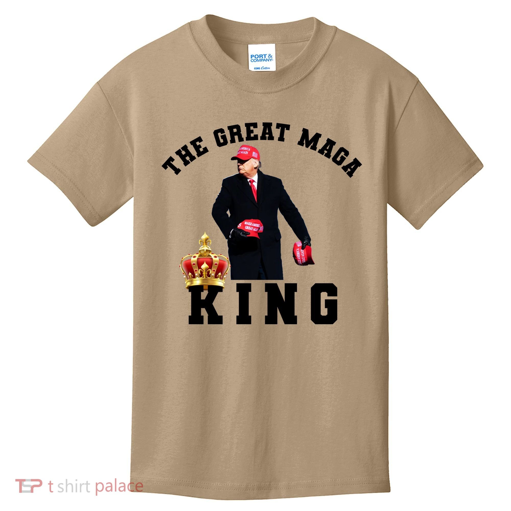 The Great MAGA King Trump 2024 USA Kids T-Shirt