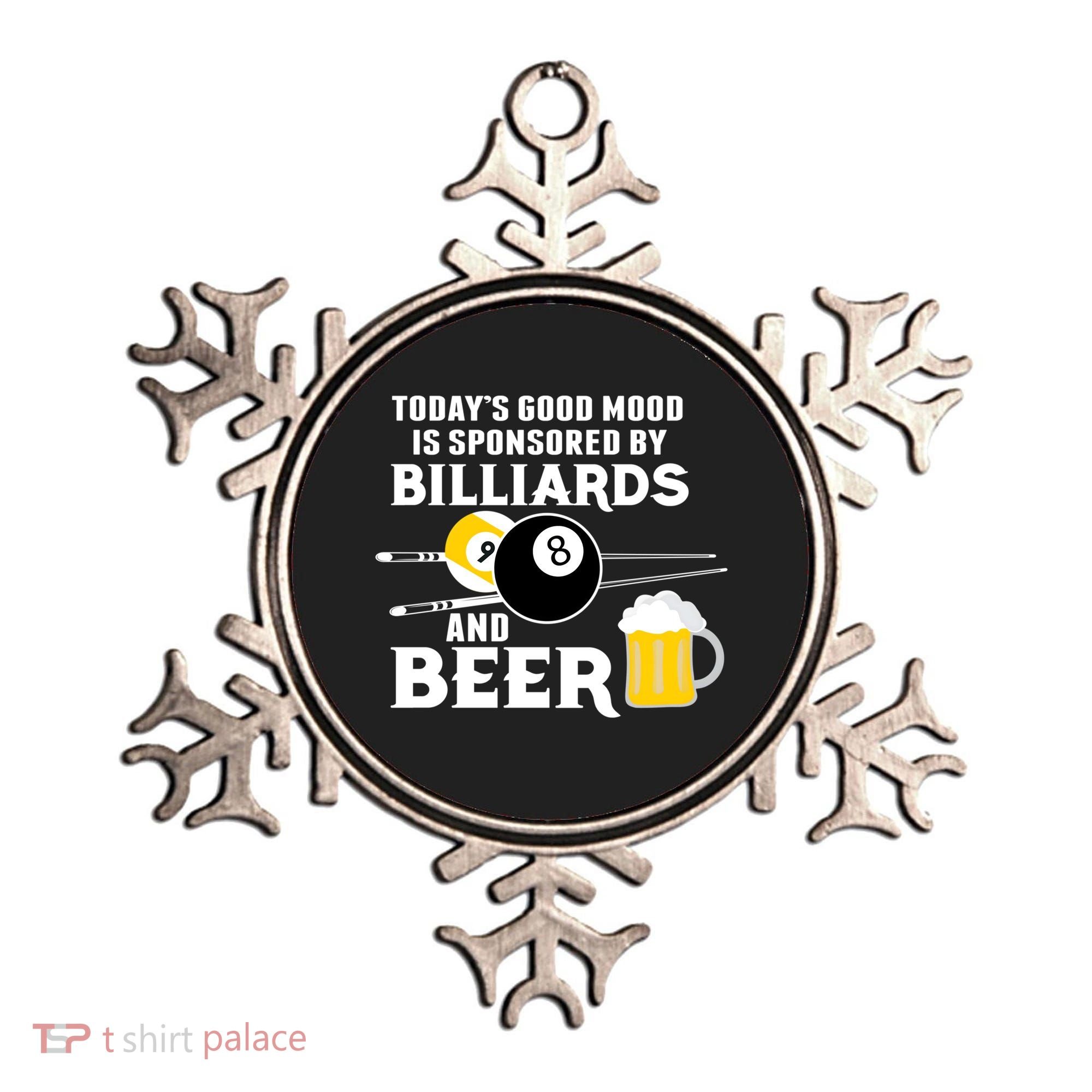 Today's Good Mood Sponsored By Billiards And Beer Gift For Father's Day Ornament