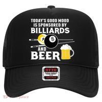 Today's Good Mood Sponsored By Billiards And Beer Gift For Father's Day Hat thumb 0