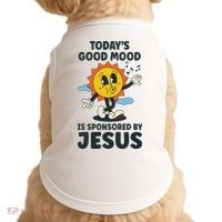 Today's Good Mood Is Sponsored By Jesus Funny Christian Doggie Tank thumb 0