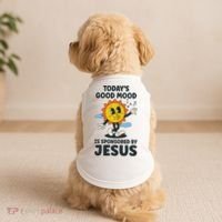 Today's Good Mood Is Sponsored By Jesus Funny Christian Doggie Tank thumb 2