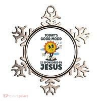 Today's Good Mood Is Sponsored By Jesus Funny Christian Ornament thumb 0