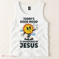 Today's Good Mood Is Sponsored By Jesus Funny Christian Tank Top thumb 2