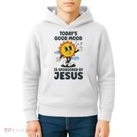 Today's Good Mood Is Sponsored By Jesus Funny Christian Kids Hoodie thumb 4