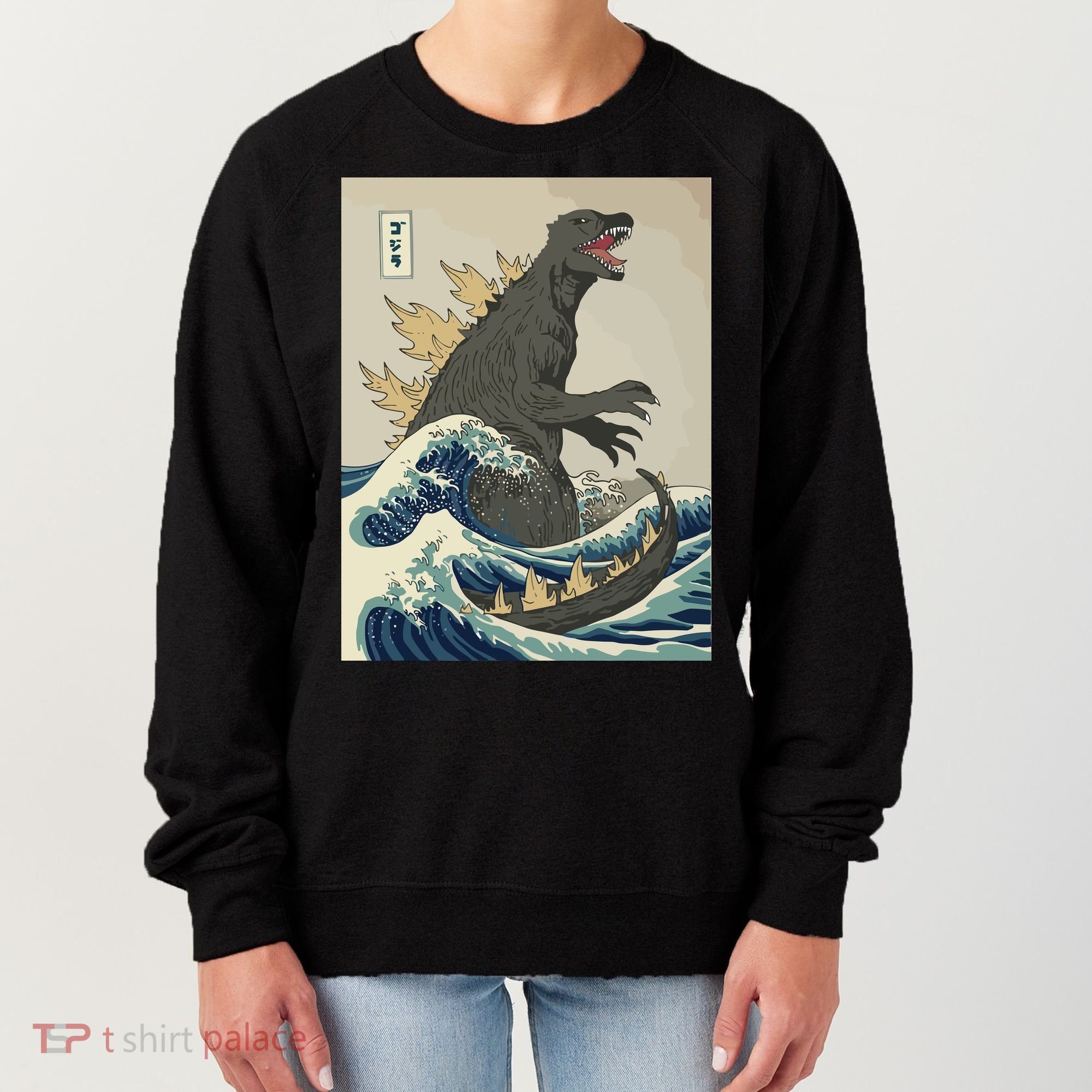 The Great Monster Off Kanagawa Team Wave Women's Sweatshirt