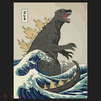 The Great Monster Off Kanagawa Team Wave Women's Sweatshirt thumb 2