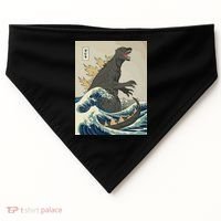 The Great Monster Off Kanagawa Team Wave USA-Made Doggie Bandana thumb 0