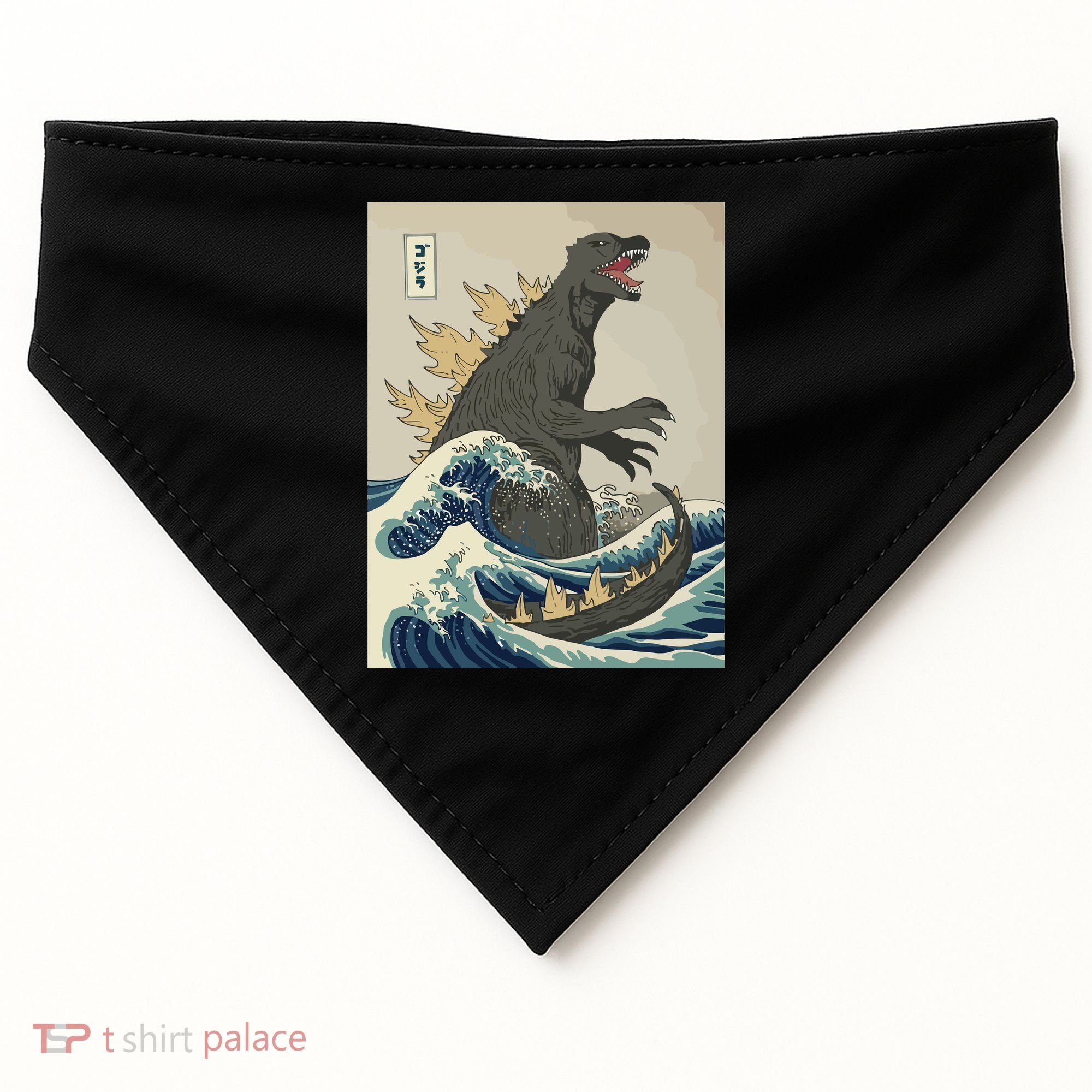 The Great Monster Off Kanagawa Team Wave USA-Made Doggie Bandana