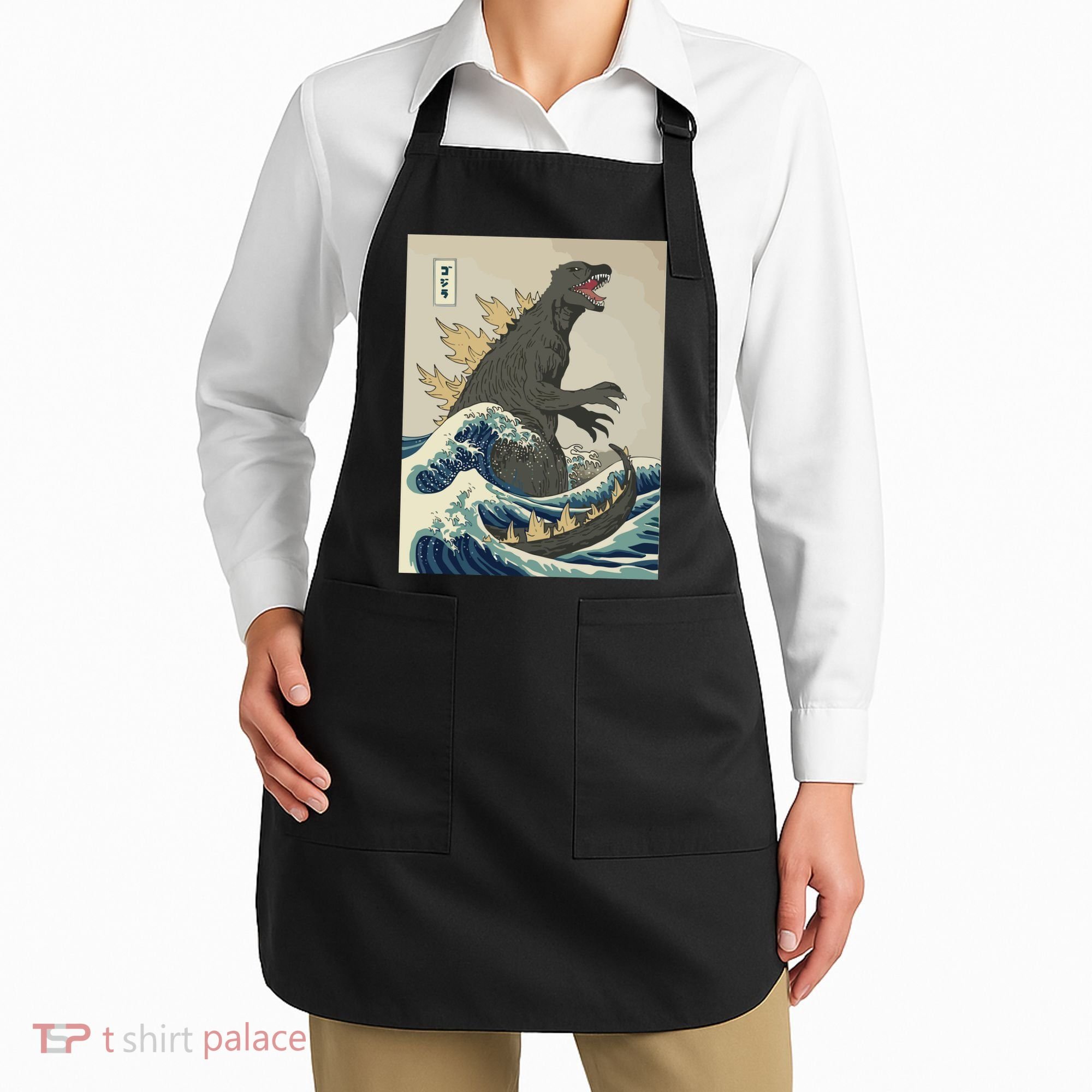 The Great Monster Off Kanagawa Team Wave Apron