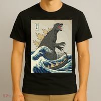 The Great Monster Off Kanagawa Team Wave T-Shirt thumb 3