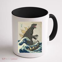 The Great Monster Off Kanagawa Team Wave Coffee Mug thumb 1