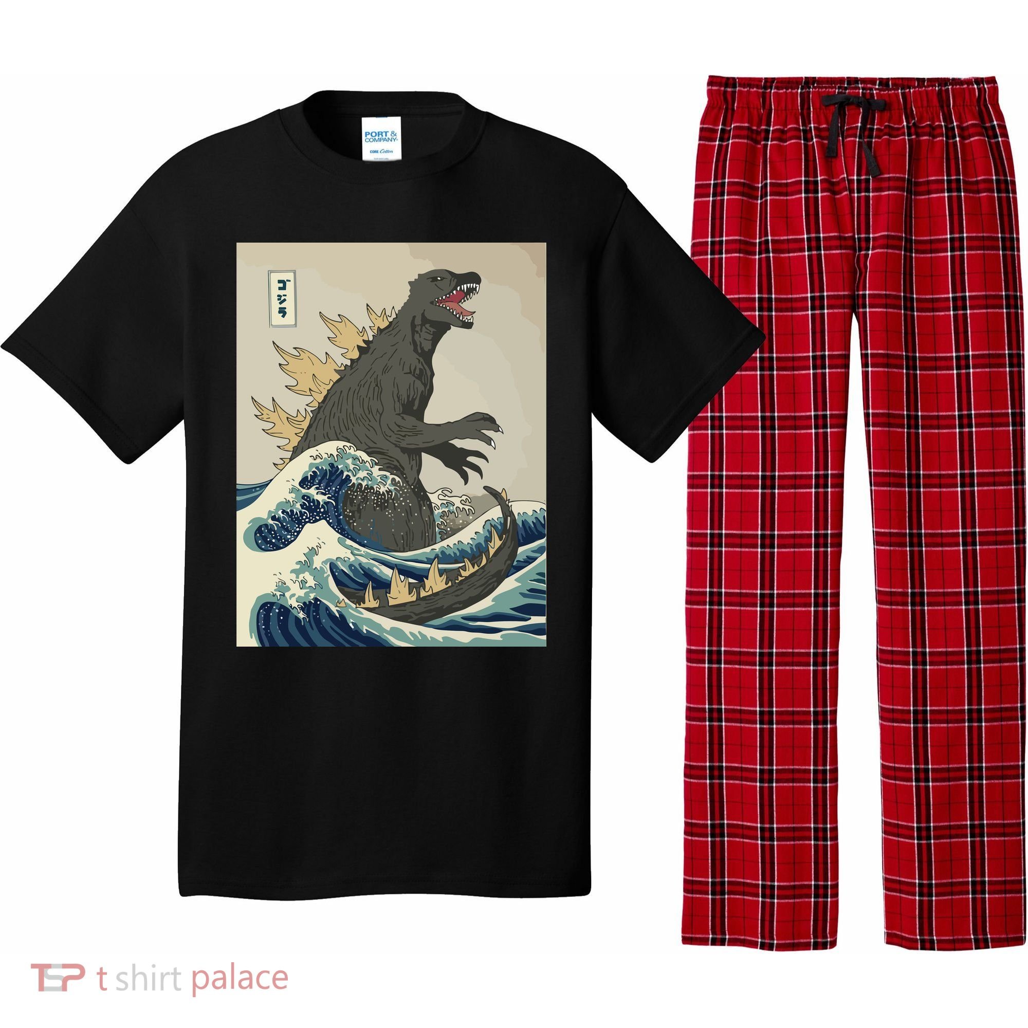 The Great Monster Off Kanagawa Team Wave Pajama Set