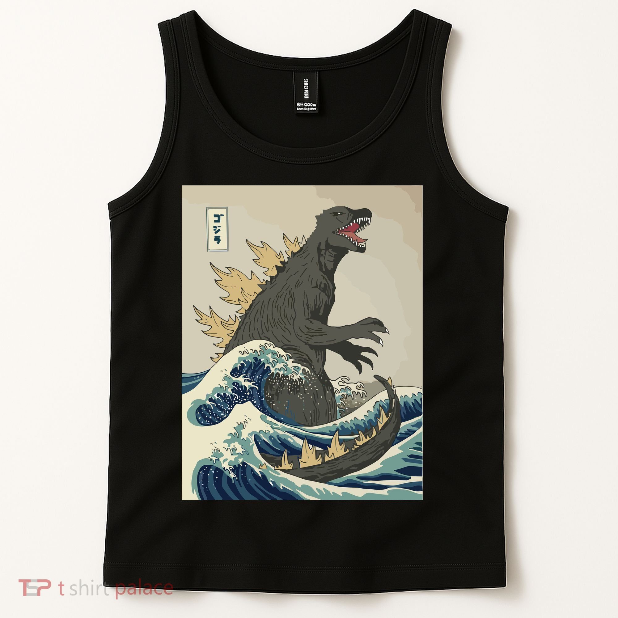 The Great Monster Off Kanagawa Team Wave Tank Top