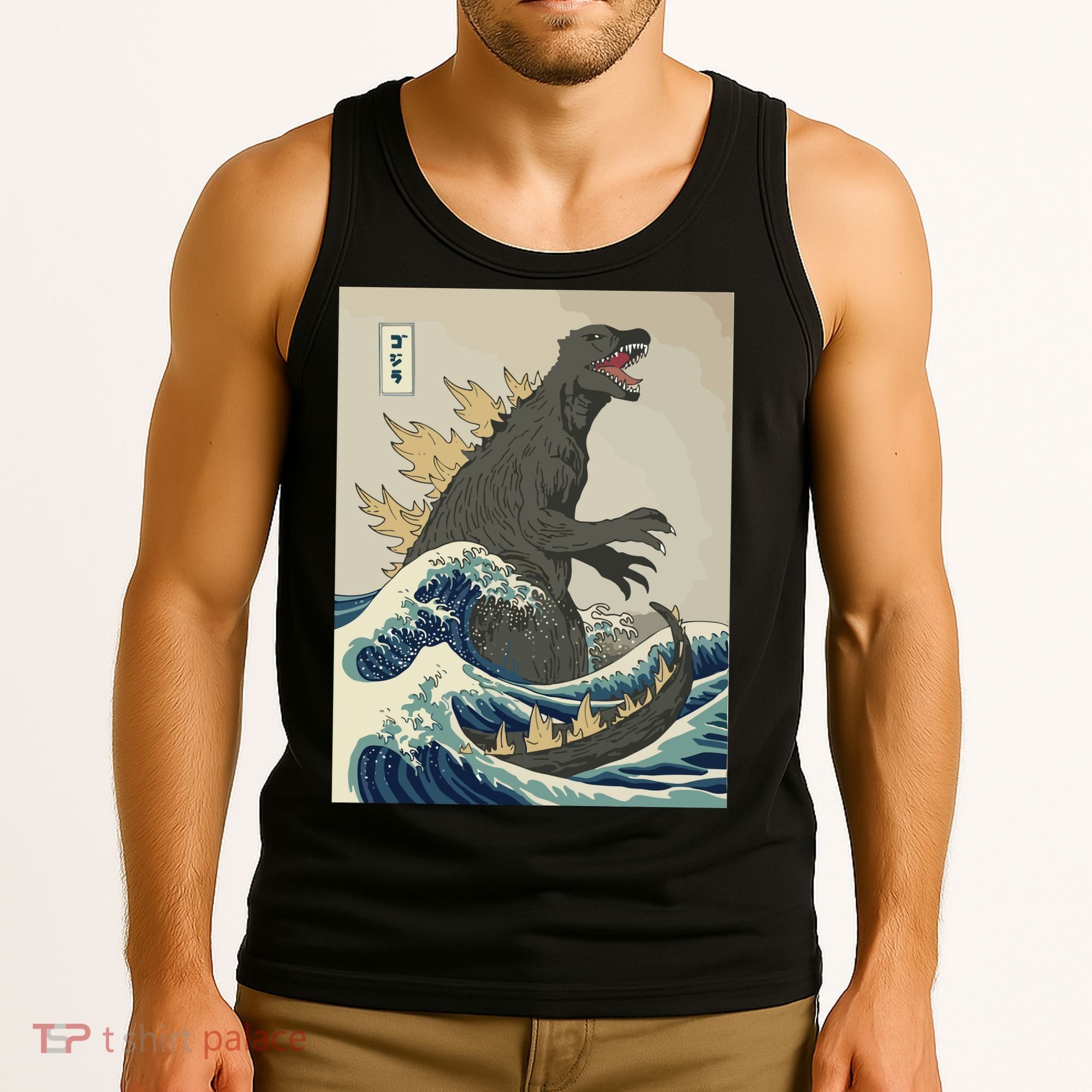 The Great Monster Off Kanagawa Team Wave Tank Top