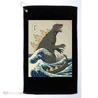 The Great Monster Off Kanagawa Team Wave Golf Towel thumb 0