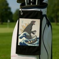 The Great Monster Off Kanagawa Team Wave Golf Towel thumb 2