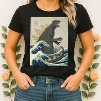 The Great Monster Off Kanagawa Team Wave Women's T-Shirt thumb 2