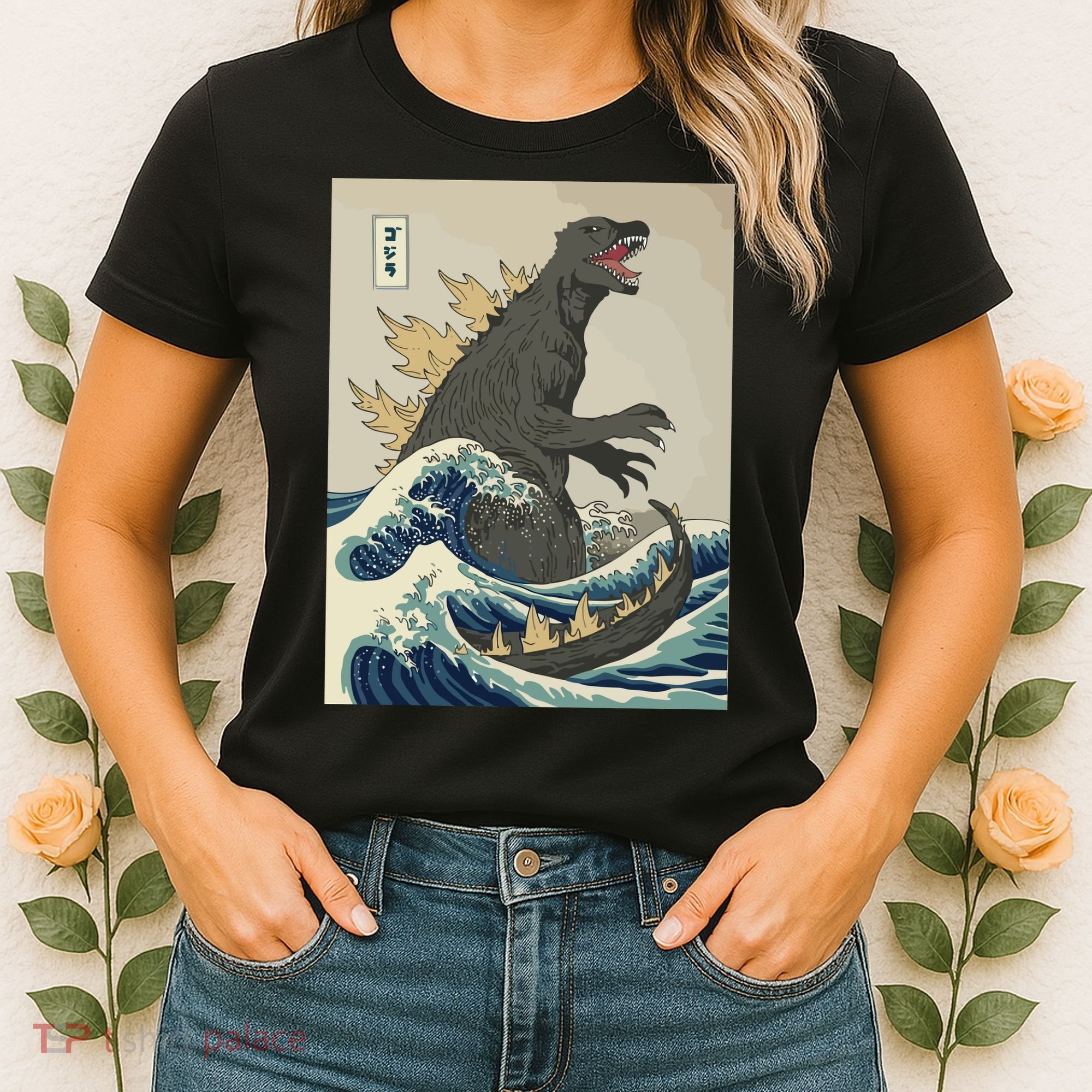 The Great Monster Off Kanagawa Team Wave Women's T-Shirt