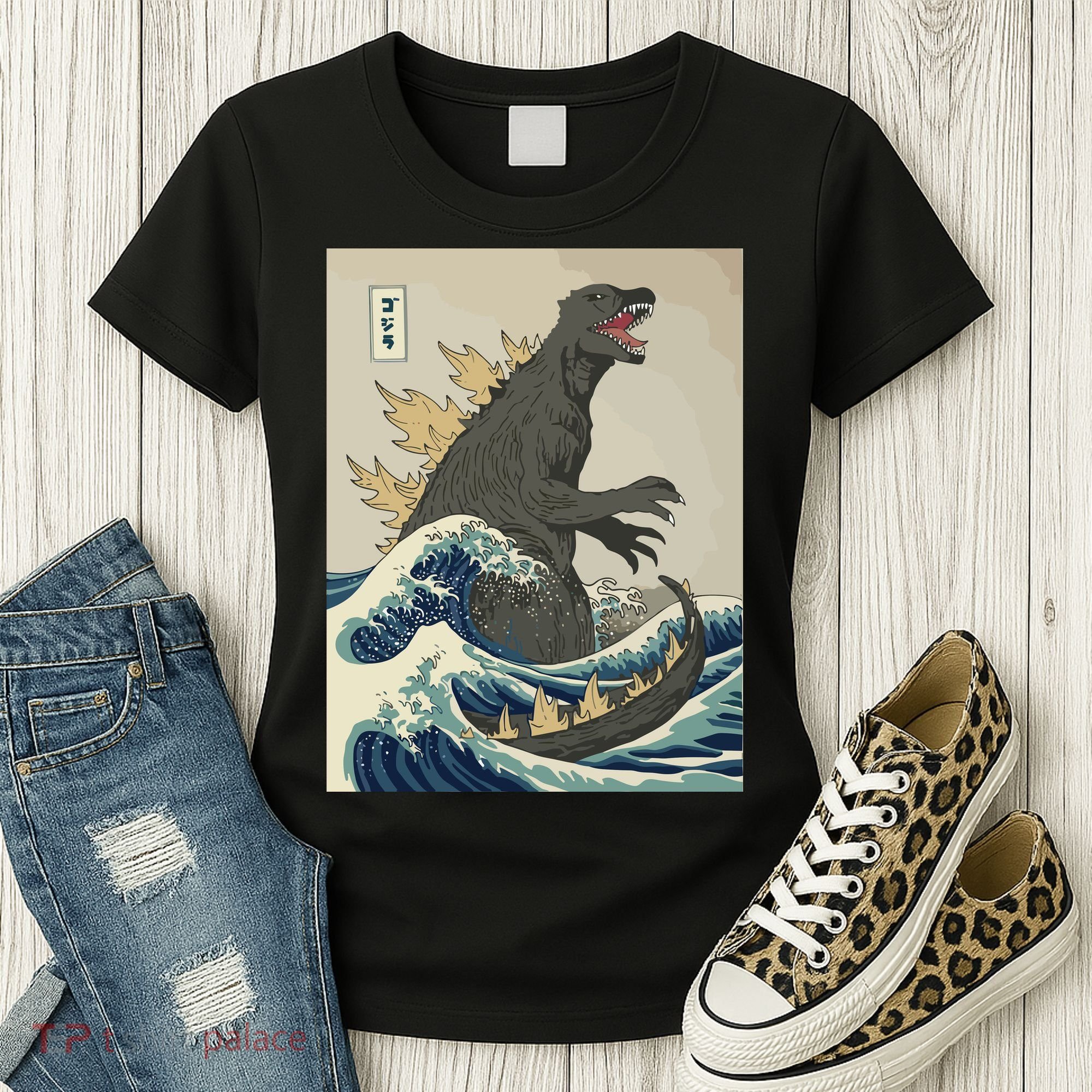 The Great Monster Off Kanagawa Team Wave Women's T-Shirt
