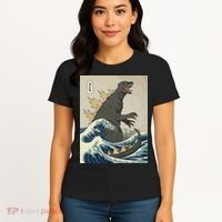 The Great Monster Off Kanagawa Team Wave Women's T-Shirt thumb 4