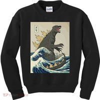 The Great Monster Off Kanagawa Team Wave Kids Sweatshirt thumb 0